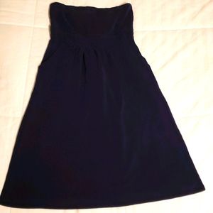 J. Crew navy strapless casual dress with pockets